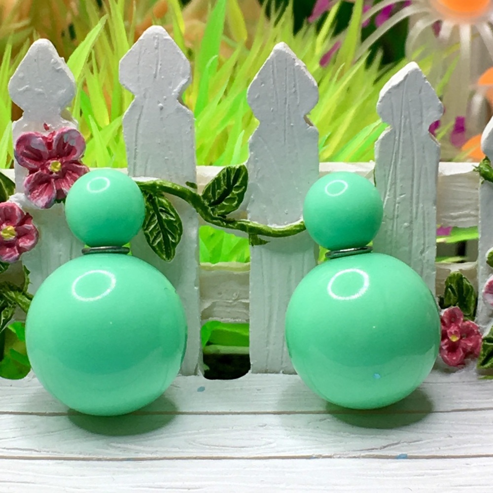 Minty Green Candy Double Stud Earrings